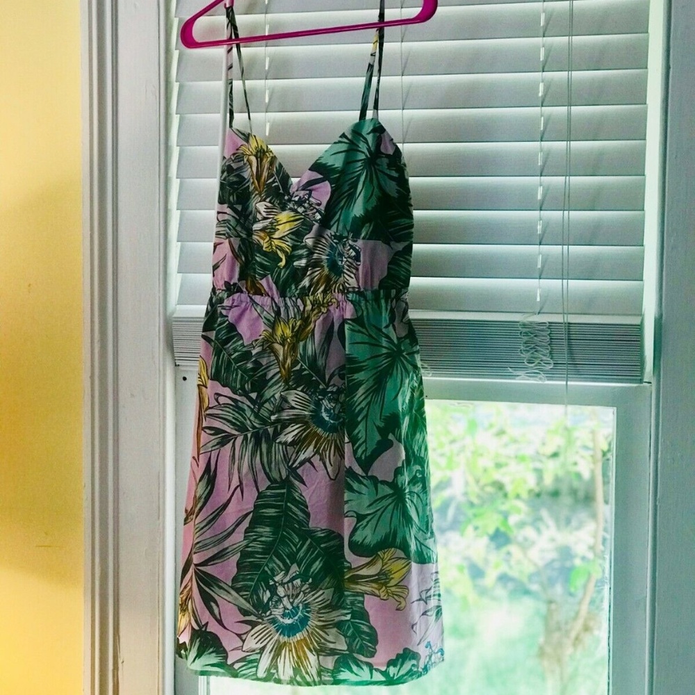 NEW! J CREW Banana Leaf Summer Dress Medium